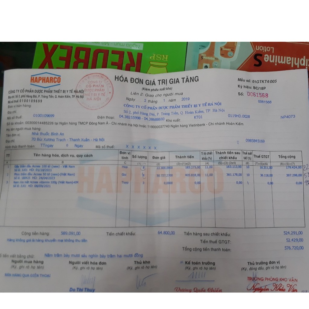 Giấy thấm dầu Acnes - 100 tờ