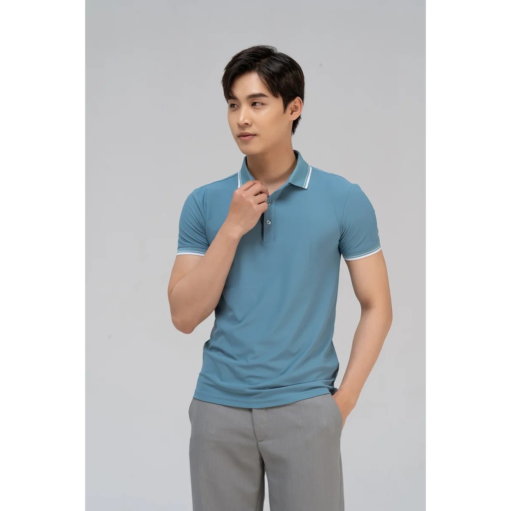 Áo Polo nam cổ bẻ phối vải Airycool Cotton xuất xịn,chuẩn form,sang trọng-lịch lãm với họa tiết bo kẻ mát,trẻ trung Yody