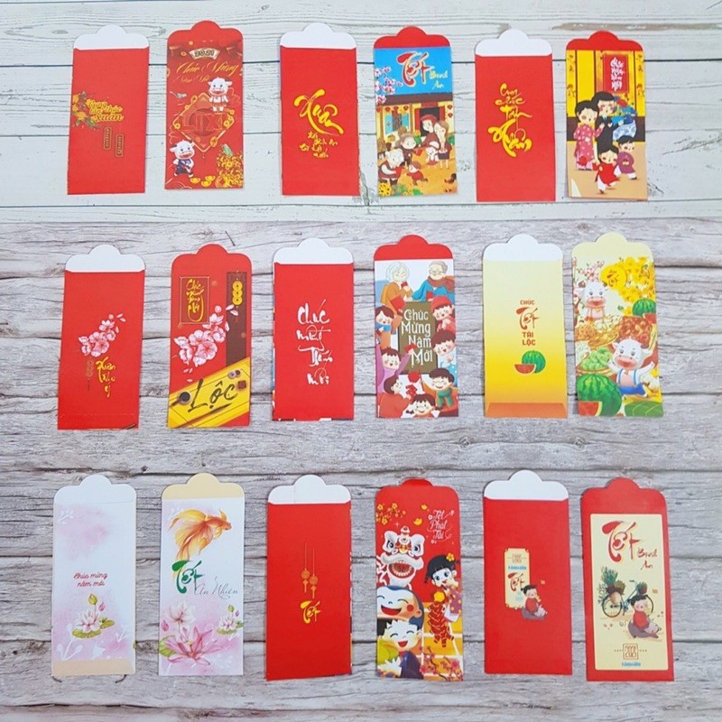 Combo 10 Bao Lì Xì Tết 2023 - Bì Lì Xì Mẫu Ngẫu Nhiên