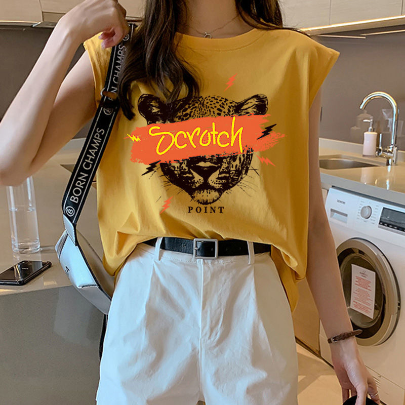 Áo thun thể thao không tay thời trang Hàn Quốc cho nữ