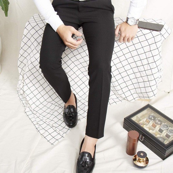 Quần Âu Nam Hàn Quốc Dáng Ôm Công Sở - Quần Tây Nam Vải Co Giãn Nhẹ Chống Nhăn Chống Xù | BigBuy360 - bigbuy360.vn