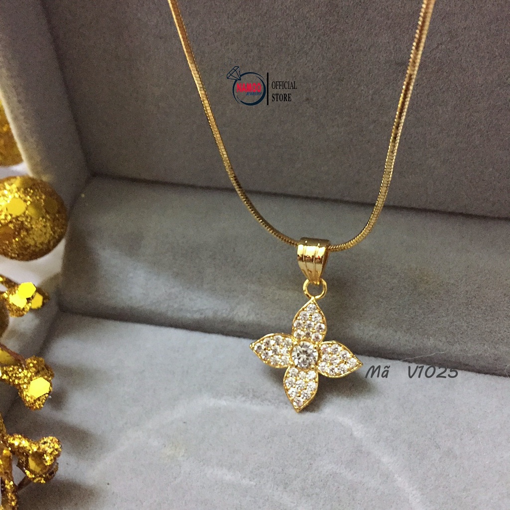Dây Chuyền Nữ Mạ Vàng Cao Cấp V1025 Bền Màu Bảo hành 6 tháng dùng hàng ngày ko đen gỉ