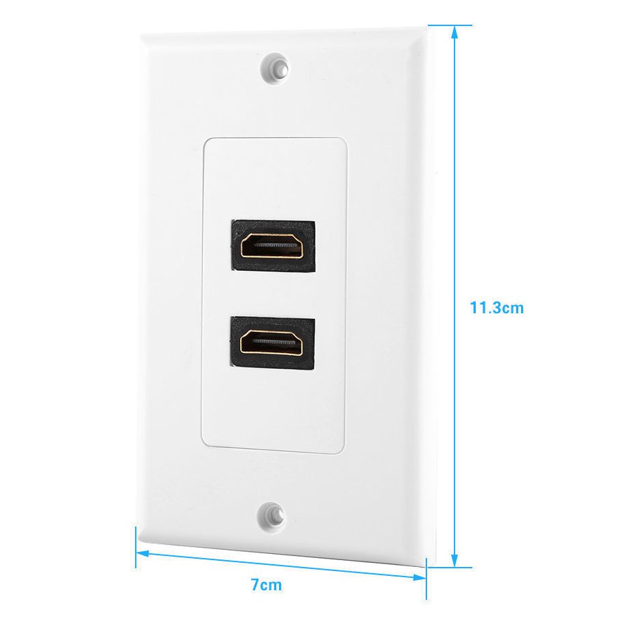 Ổ Cắm Hdmi 2 Cổng 1080p Gắn Tường