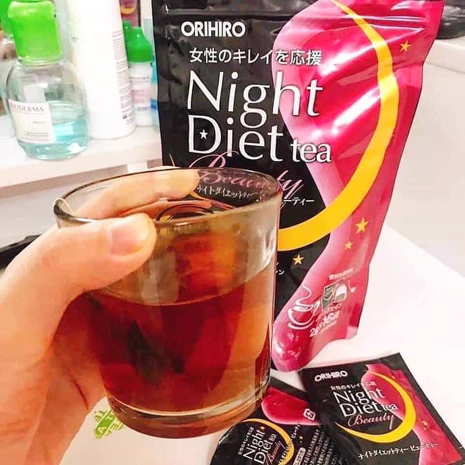 TRÀ GIẢM CÂN VÀ ĐẸP DA BAN ĐÊM CỦA NHẬT NIGHT DIET TEA ORIHIRO
