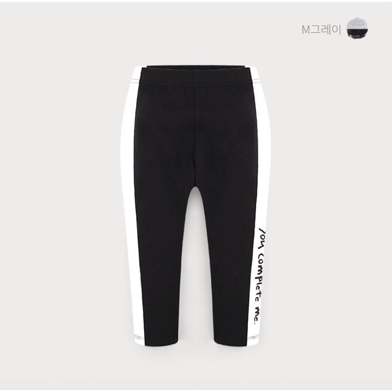 Legging đen sọc trắng