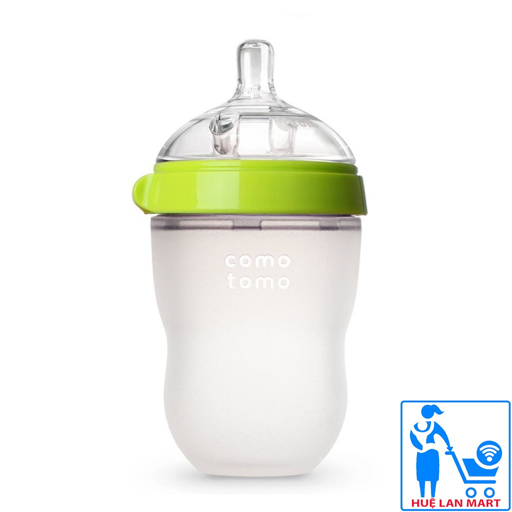 [CHÍNH HÃNG] Bình Sữa Comotomo Baby Bottle 250ml (Màu Xanh Lá Tươi Mát)