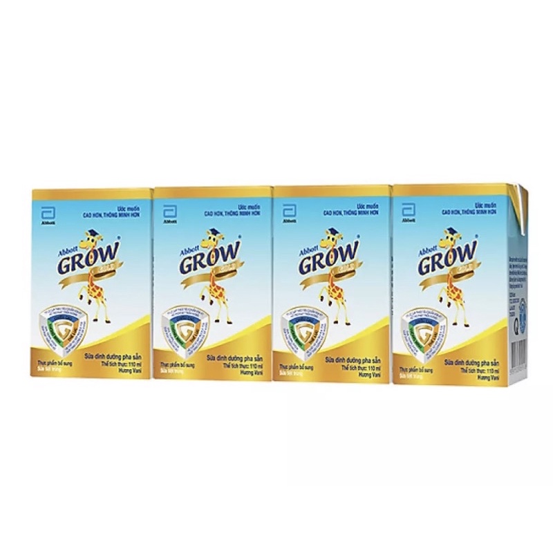 Lốc 4 hộp sữa Abbott Grow 110ml