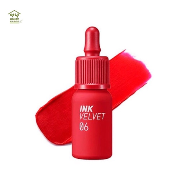 Son Ink Velvet Tint Peripera màu 06: đỏ tươi