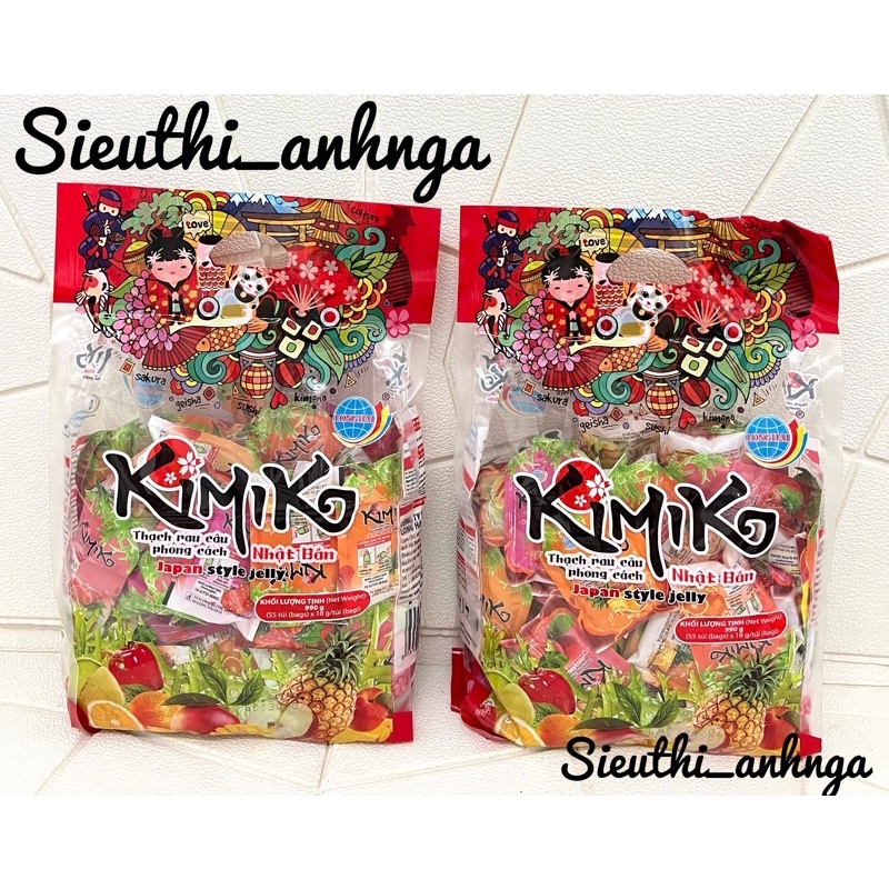 THẠCH TÚI KIMIKO LONG HẢI TÚI 990 GAM ( 55 GÓI NHỎ )