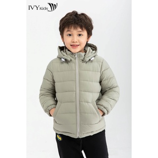 Áo khoác phao cổ mũ bé trai IVY moda MS 70K0766