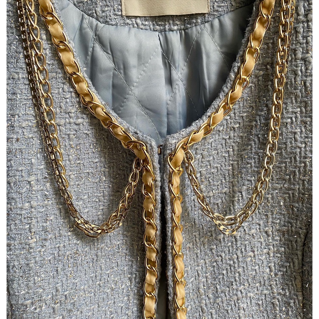 -  Áo gile tweed
