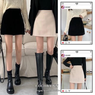 Cocorygirl Chân Váy Chữ A Lưng Cao Phong Cách Hàn Quốc Dễ Phối Đồ Hợp Thời Trang