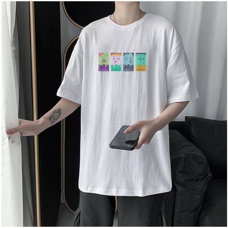 Áo Phông Unisex Cotton Halloween Dáng Rộng Tay Lỡ Siêu Đẹp - áo thun 360 nam nữ form rộng mùa hè 2 màu nổi bật