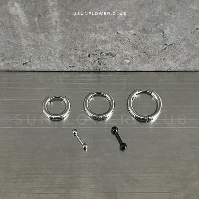 Bông tai basic cơ bản thép không gỉ không bay màu