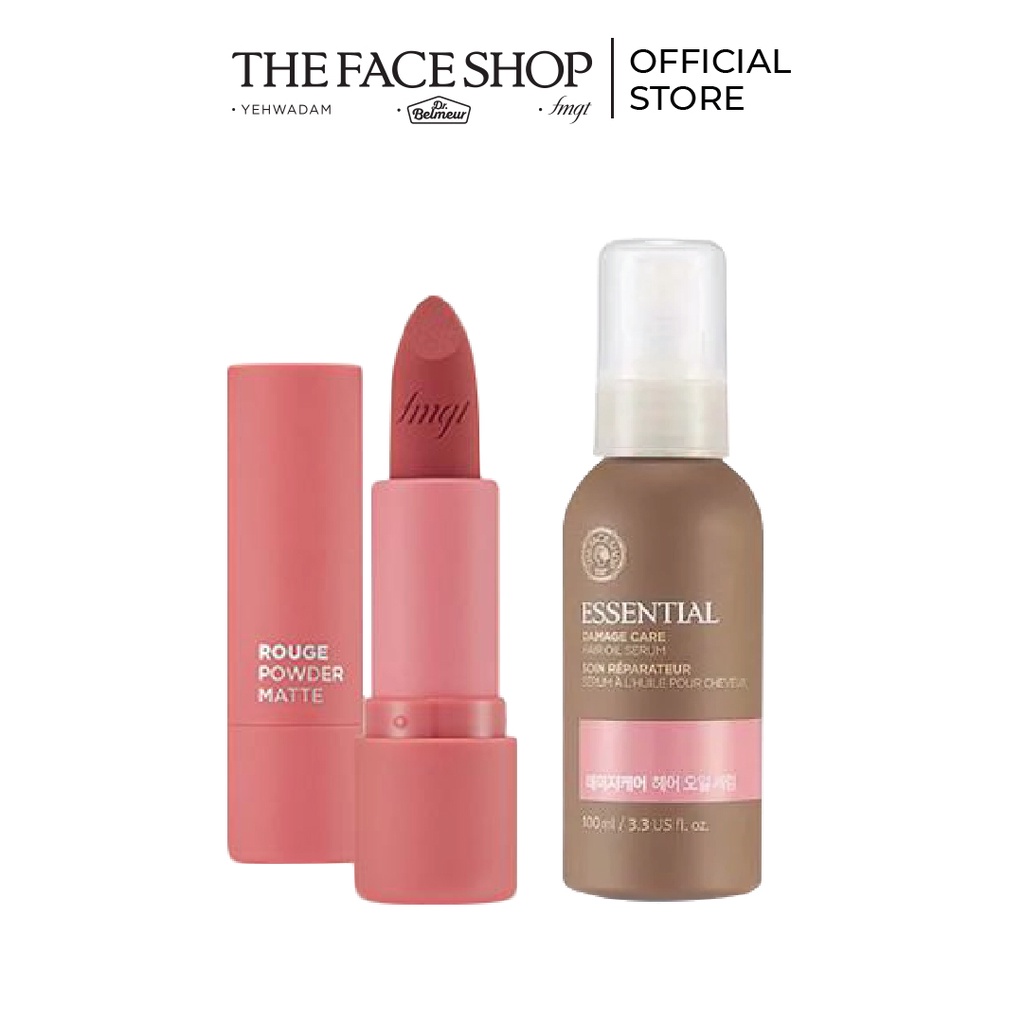 [Mã COSTFST3 -8% đơn 250K] Combo Tinh Dầu Dưỡng Tóc The Faceshop 100ml+Son Môi Trang Điểm màu 02 TheFaceShop 3.2ml