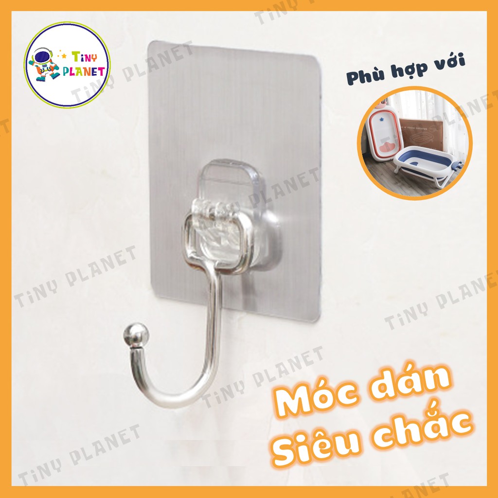 Móc dán inox siêu chắc treo thau chậu đa năng gắn tường