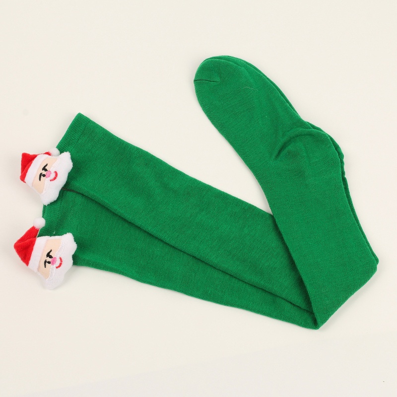 Tất Dài Qua Gối Họa Tiết Giáng Sinh 3D Xinh Xắn Dành Cho Nữ