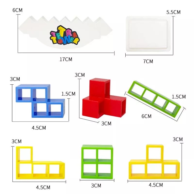 Đồ Chơi Xếp Hình Thăng Bằng Thông Minh Tháp Xếp Chồng Cân Bằng Tertra Tower Balance Blocks Thả Khối Xây Dựng 3d Cho Bé