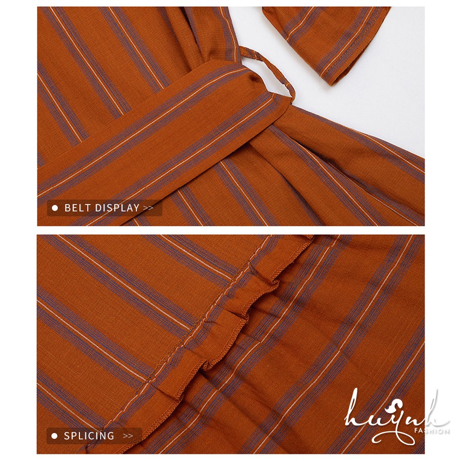 Đầm suông đuôi cá cách điệu có dây thắt eo vải mềm mịn - DNTN02