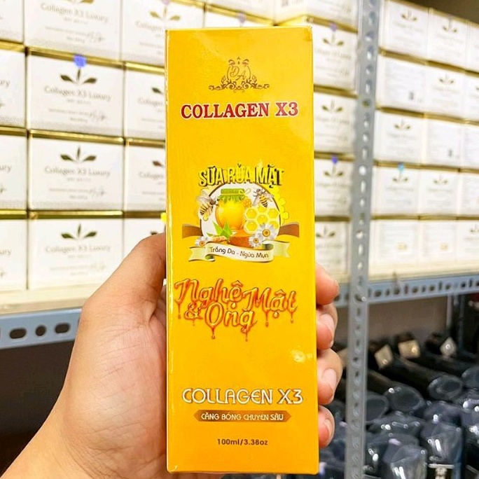 [Chính hãng 100%] Sữa rửa mặt nghệ mật ong Collagen X3 Mỹ Phẩm Đông Anh