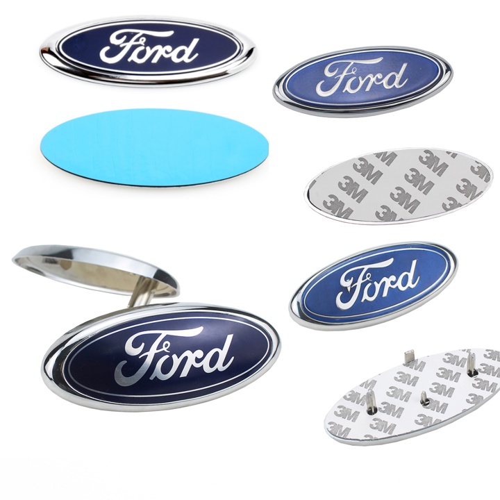 Logo biểu tượng trước và sau xe ô tô Ford, kích thước 14.50*6.5cm, chất liệu nhựa ABS cao cấp