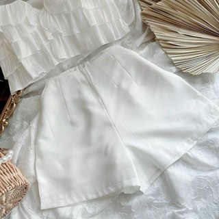 SET ÁO 2S TRẮNG  BÈO TẦNG + SHORT