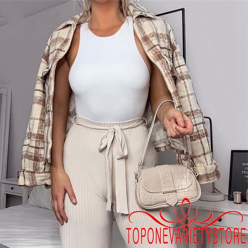 TOPQ-Women Solid Color Summer Slim Fit Sleeveless Slimming Base Bodysuit | BigBuy360 - bigbuy360.vn