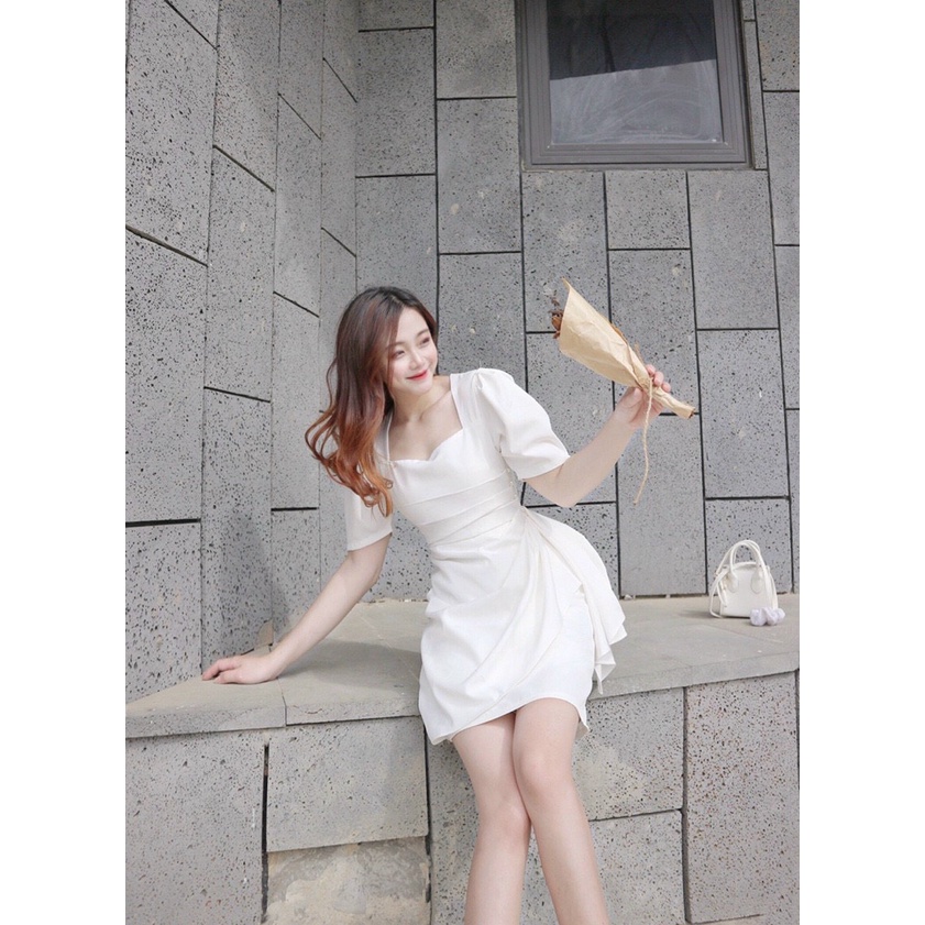 ĐẦM THIẾT KẾ PHỐI BÈO HÔNG - HNStore New Fashion