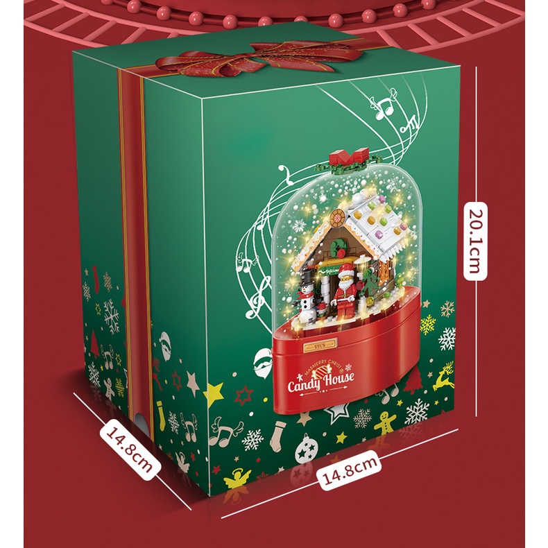 [Siêu hot] -Xả kho - Lego Đồ chơi cho bé, đồ chơi lego thông minh Quả cầu tuyết Noel chính hãng Cand