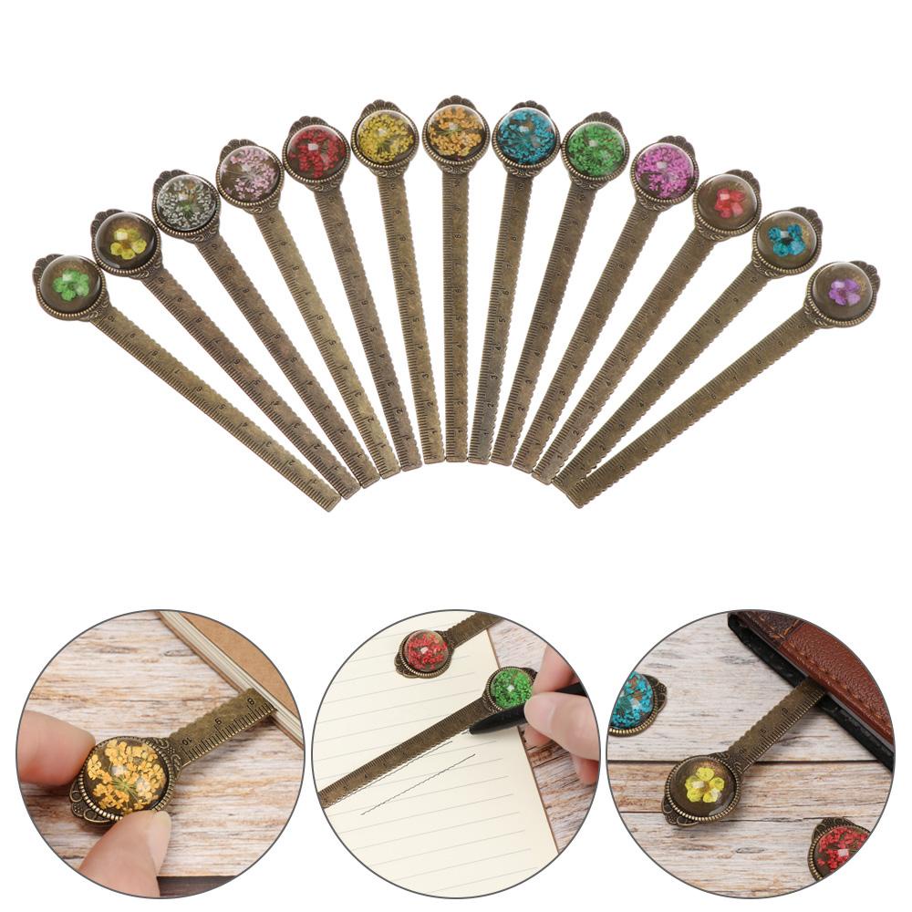 Thẻ Đánh Dấu Trang Sách Bằng Kim Loại Họa Tiết Hoa Sáng Tạo Đa Năng