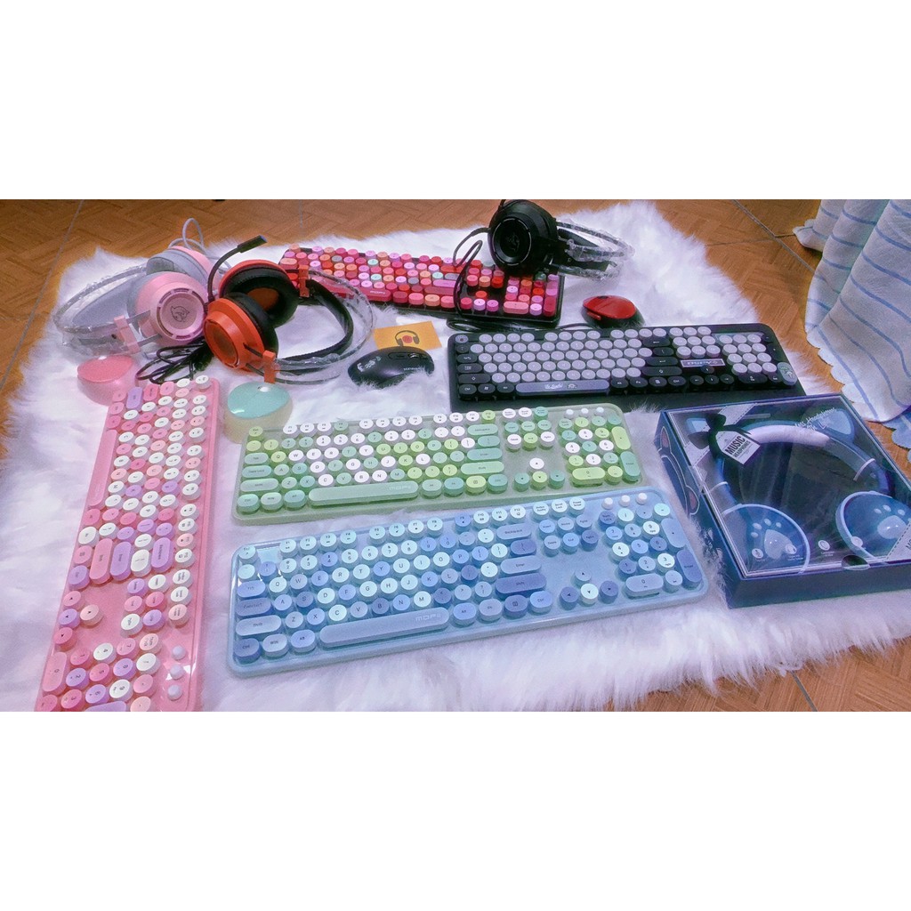 Combo Bàn phím và chuột không dây Moffi Bàn phím SWEET - hàng chuẩn xịn - hình thật