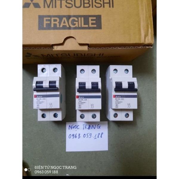 Aptomat 2 Pha Misubishi C20A - C32A - C63A