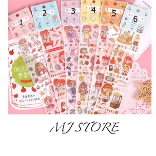 Sticker bé gái cute - mjstore