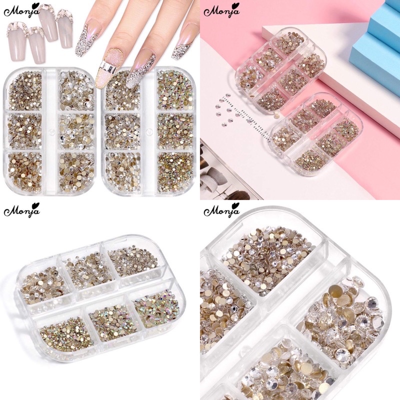 Đá trắng khay 6 ngăn mix đủ size siêu sáng
