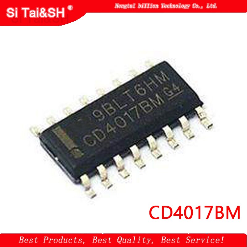 10pcs/lot CD4017BM HEF4017BT CD4017 HCF4017 SOP-16 CMOS COUNTER/DIVIDERS IC