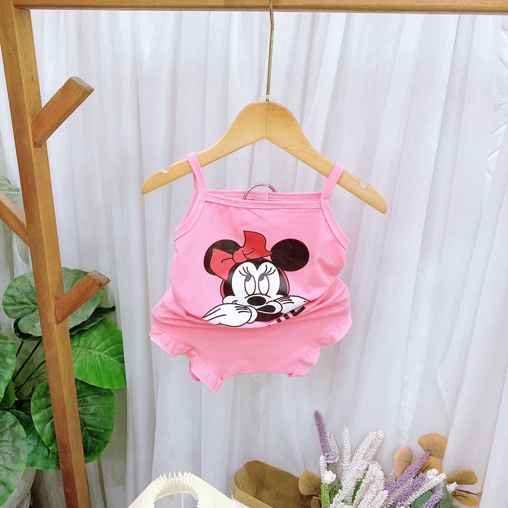 Bộ 2 dây cotton cho bé gái 8-18kg, nhiều màu lựa chọn - 𝐁𝐎𝟔𝟔