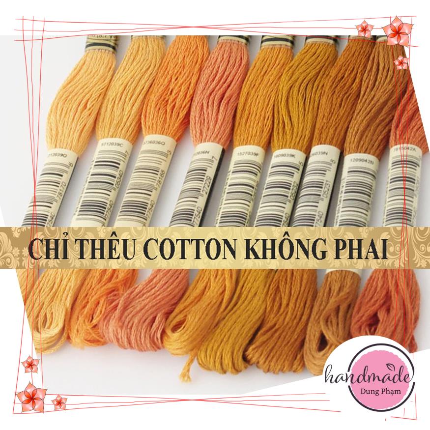 SET 9 TÉP CHỈ THÊU - MÀU NHƯ HÌNH - Chỉ thêu cotton DC / A 22