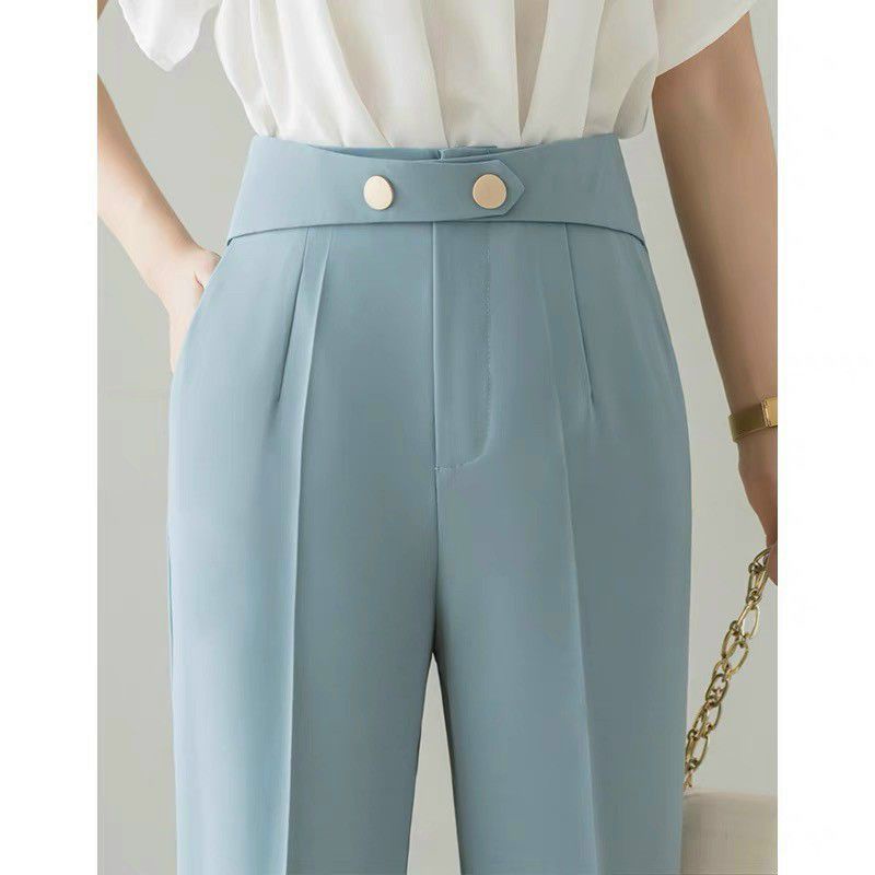#001_ Quần Baggy 2 cúc mới dáng công sở chất Vitex dày đẹp
