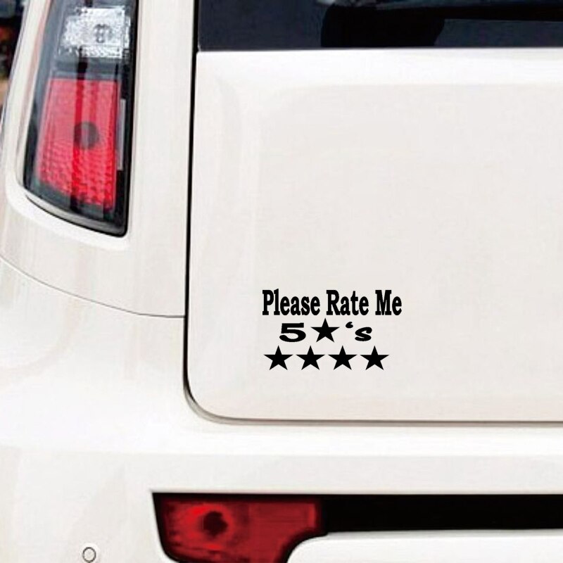 Miếng sticker Please Rate Me dán ô tô độc đáo chất lượng cao 15.4cm x 9cm