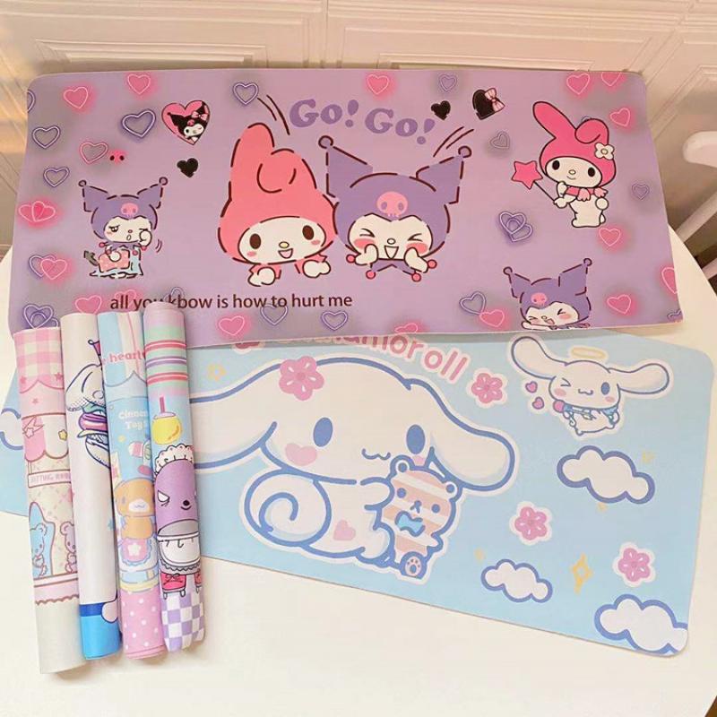 1 Miếng Lót Ly Bằng Cotton Họa Tiết Sanrio Dễ Thương Kích Thước 30*67Cm