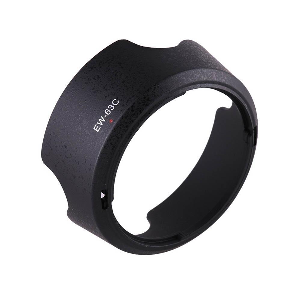 1PC Black ABS Lens Hood EW-63C EW63C For Canon EF-S lens hood camera STM le K5A4