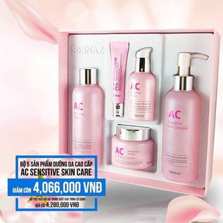Bộ chăm sóc da cao cấp Skinaz AC Sensitive Skin Care dành cho da mụn, da nhạy cảm và da nhờn