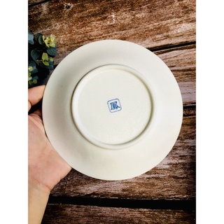 GỐM NHẬT - CẶP ĐĨA HOA ĐÀO XANH MEN ĐÁ