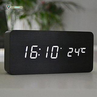 Đồng hồ gỗ led