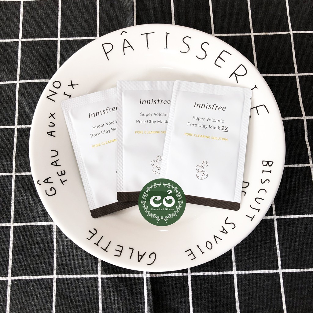 Sample mặt nạ Innisfree Super Volcanic Pore Clay Mask 2X