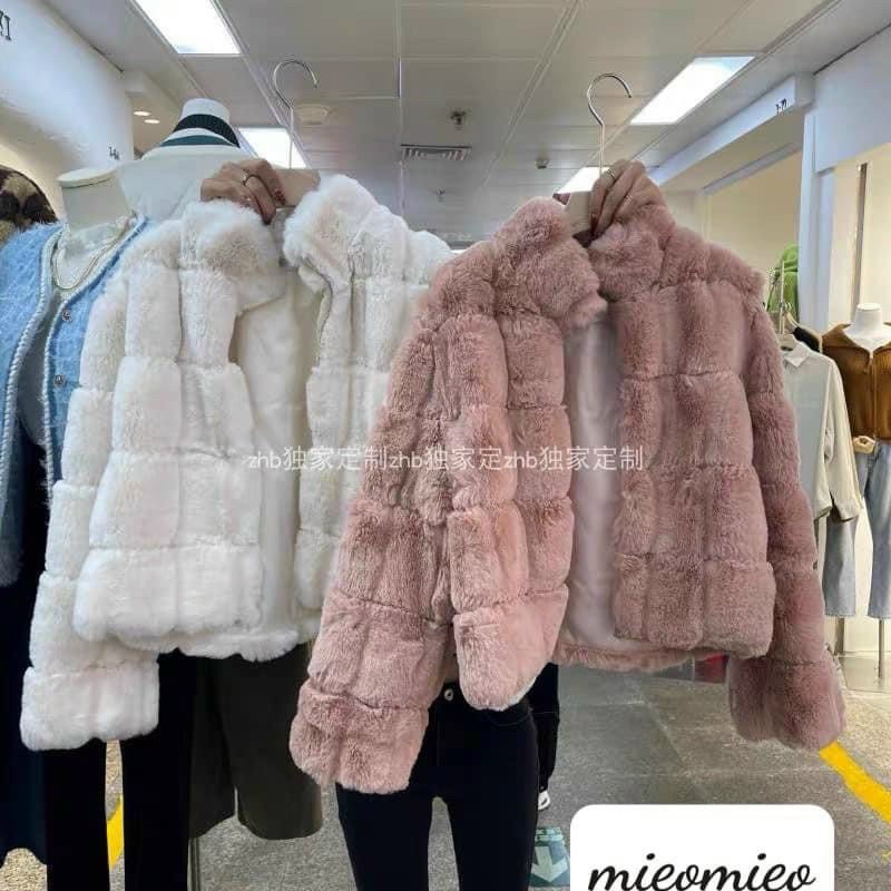 Áo khoác lông nữ, áo khoác lông kẻ ô mặc sang lớp lông siêu ấm mẫu mới nhất năm nay hàng cao cấp quảng châu Oanh Shop | BigBuy360 - bigbuy360.vn