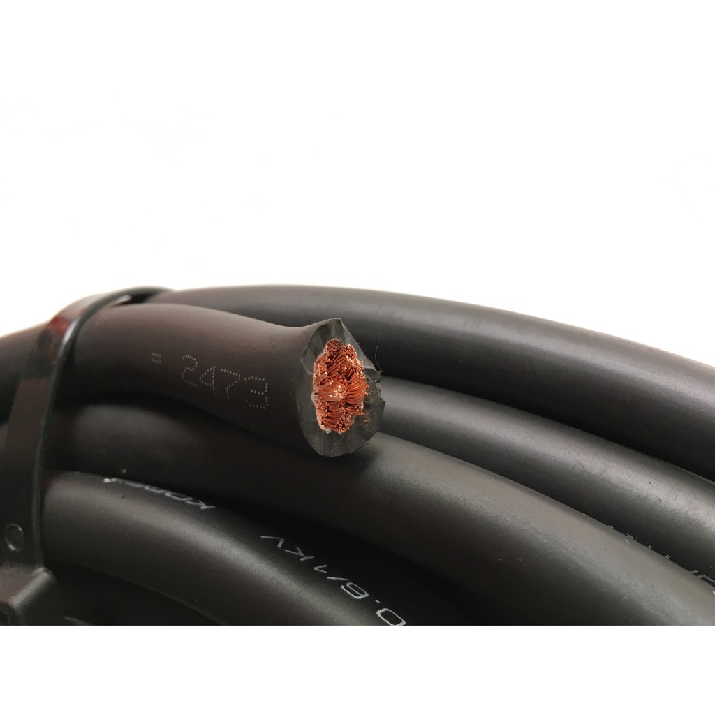 5m dây hàn lõi đồng 1x50mm. Tặng kèm 2 cos đồng  50x12