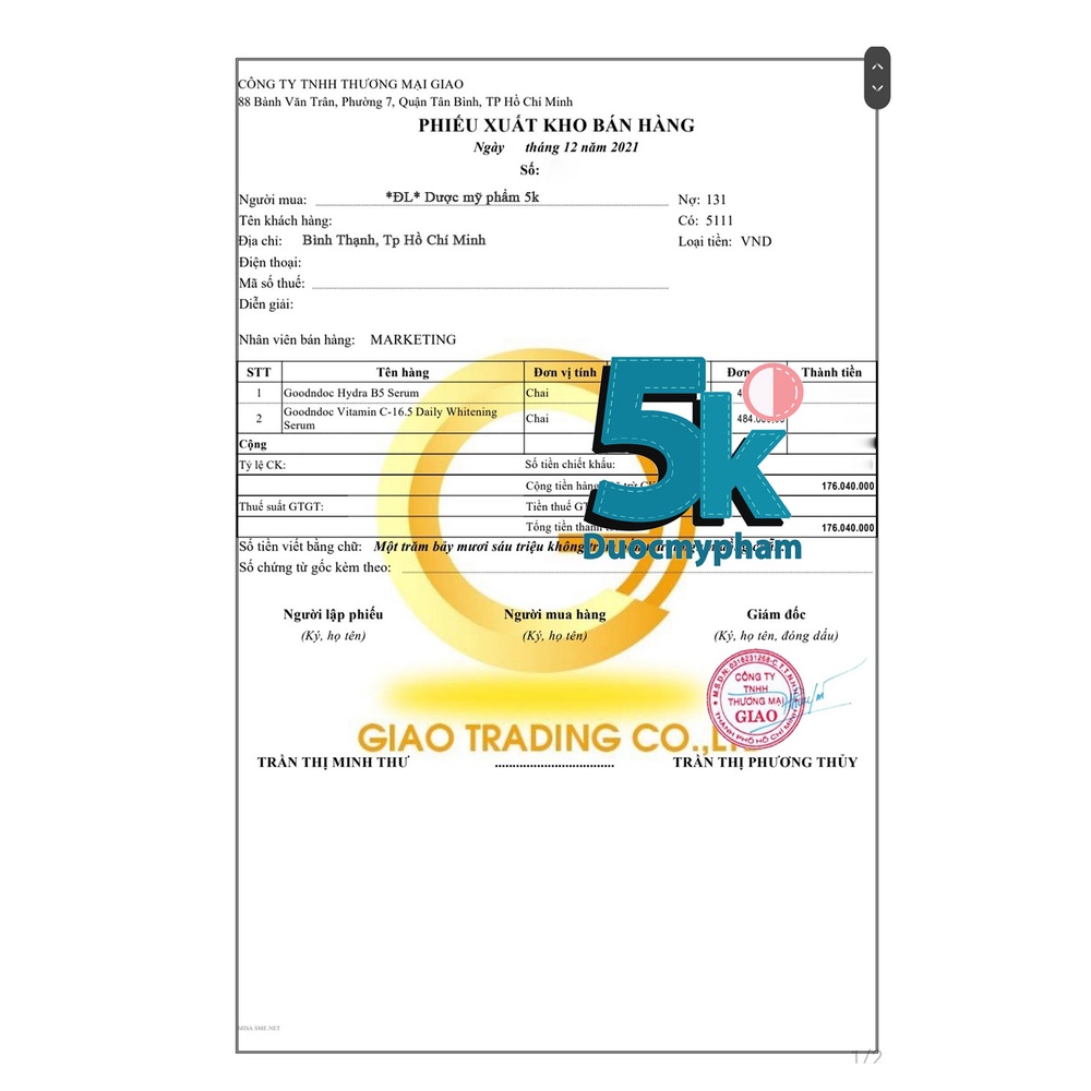 Serum B5 GoodnDoc Dưỡng Ẩm, Phục Hồi, Làm Dịu &amp; Trắng Sáng Da Hydra B5 (30ml)