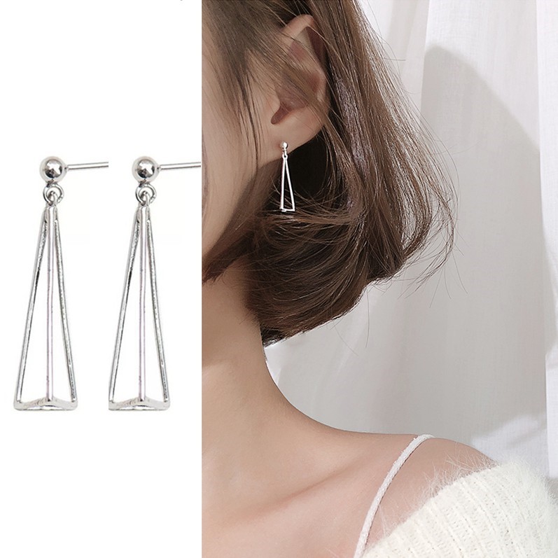 Bông Tai Hình Tam Giác Phong Cách Hàn Quốc Và Nhật Bản A317