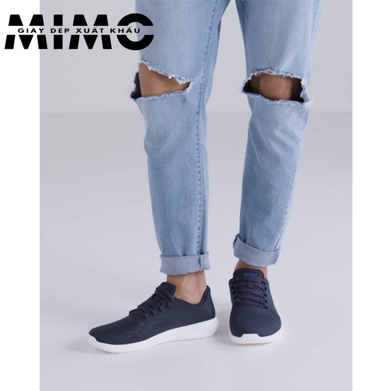 Giày nhựa buộc dây Cross Literide Pacer xanh navy full box cao cấp, êm mềm nhẹ, bền đẹp cho nam nữ